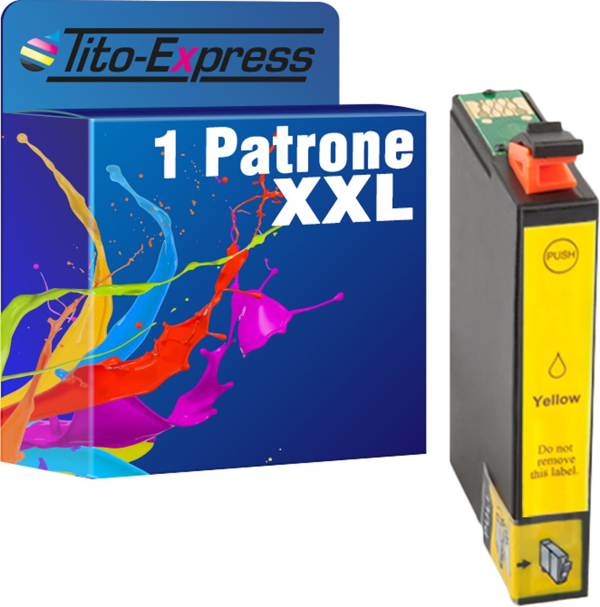 Tito-Express PlatinumSerie PlatinumSerie 1 cartridge XXL compatibel voor Epson TE 502XL | Epson WorkForce WF-2860DWF WF-2865DWF | Epson expression Home XP 5100-5105 XP XP-5115 | Geel Epson Expression Home: XP-5100 Series / XP-5105 / XP-5115